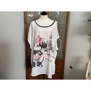 Disney Parks Disney Resort Minnie Mouse And Castle Cap Sleeve Shirt Plus Size 3X